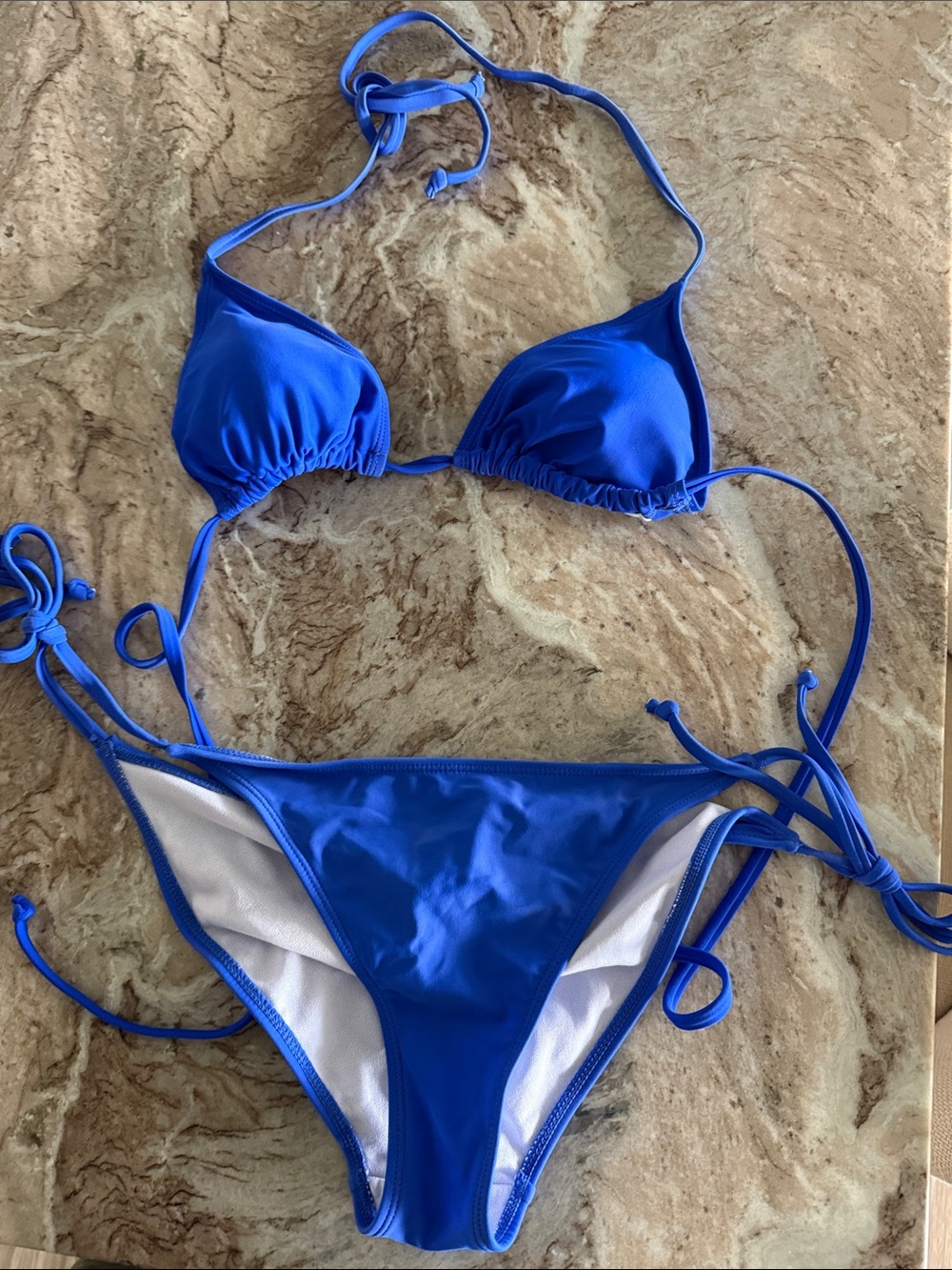 Classic Blue Triangle Bikini Set - Women Swim